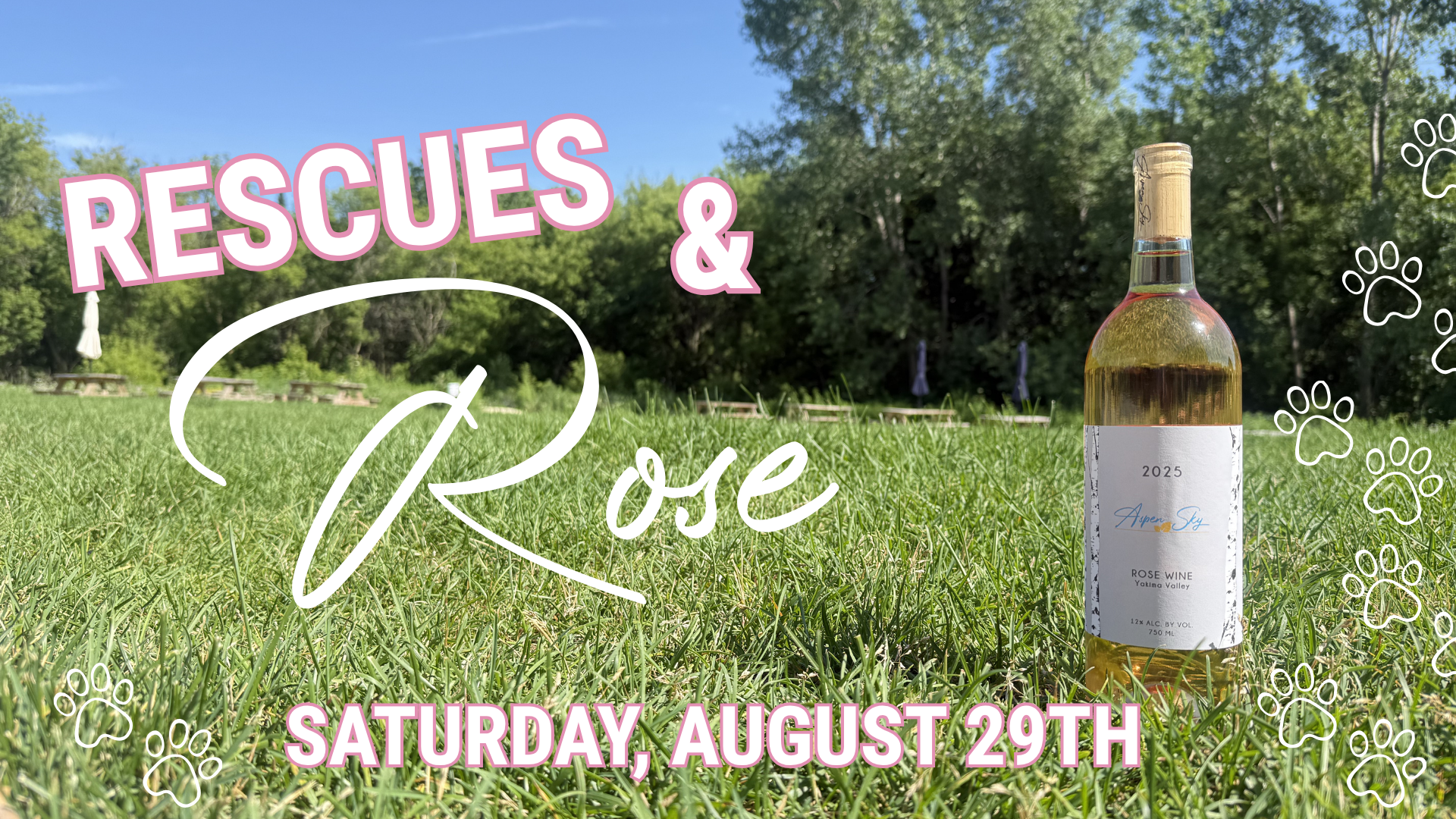 Rescues & Rosé 2026: Sip, Support & Celebrate at Aspen Sky Winery